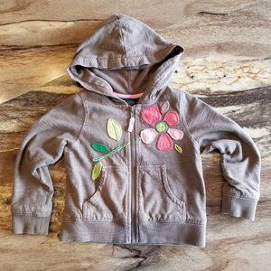 Mini Boden 3-4Y Embroidered Sweatshirt with Hood